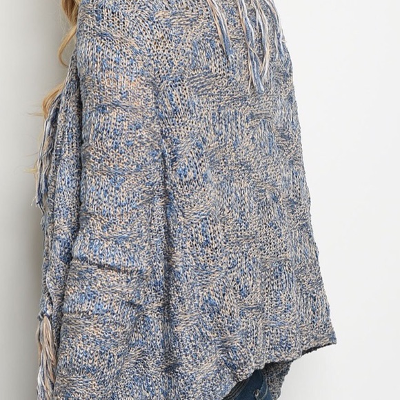 🤗🤗Multi Color Cardigan Fringe Trim NWT - Picture 2 of 3